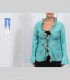 830 - Camicetta-casacca, collo con rouches, seta leggera
