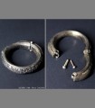 882 - VENDUTO - Antico bracciale Kuchi, argento, Rajasthan, 19th secolo, India