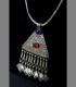907 - Antica collana, argento, vetro, Gujarat, 19th secolo, India