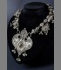 936 - Ancient and rare necklace in molten silver (late 18th century)
