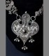 936 - Antica collana nuziale, argento fuso, Kashmir, 18th secolo, India