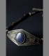 956 - Antique Turkmen belt, silver and lapis
