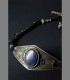 956 - Antica cintura turcomanna, argento, lapislazzuli, 19th secolo, Afghanistan