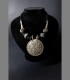 974 - Venduta - Antica collana votiva, Ganesh, argento,  India