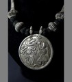 974 - Venduta - Antica collana votiva, Ganesh, argento,  India