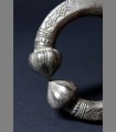 983 - Antico bracciale, argento, simbologie esoteriche, Rajasthan, 19th secolo, India