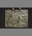 1000 - Antica placca pettorale, argento, divinità Indù, 18th secolo, India
