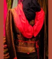 1093 - Scialle in filato di pura pashmina, giacca kimono corto e camicia "Petalo"