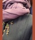 1128 - Scialle in filato di pura pashmina, giacca "Libellula", antica collana rituale