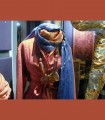 1129 - Scialli in chiffon di seta, spolverino e collana tibetana