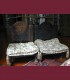 150 - Coppia di sedie antiche, con cuscini in seta, broccato