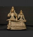 275 - Statuetta, rame, Shiva e Uma, Chola, 10th-12th secolo, India