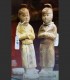 283 - Coppia di guardiani, terracotta, epoca Tang (?), Cina