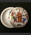 287 - VENDUTO -Contenitore, portacipria, porcellana cinese, epoca Tongzhi, 19th secolo, Cina